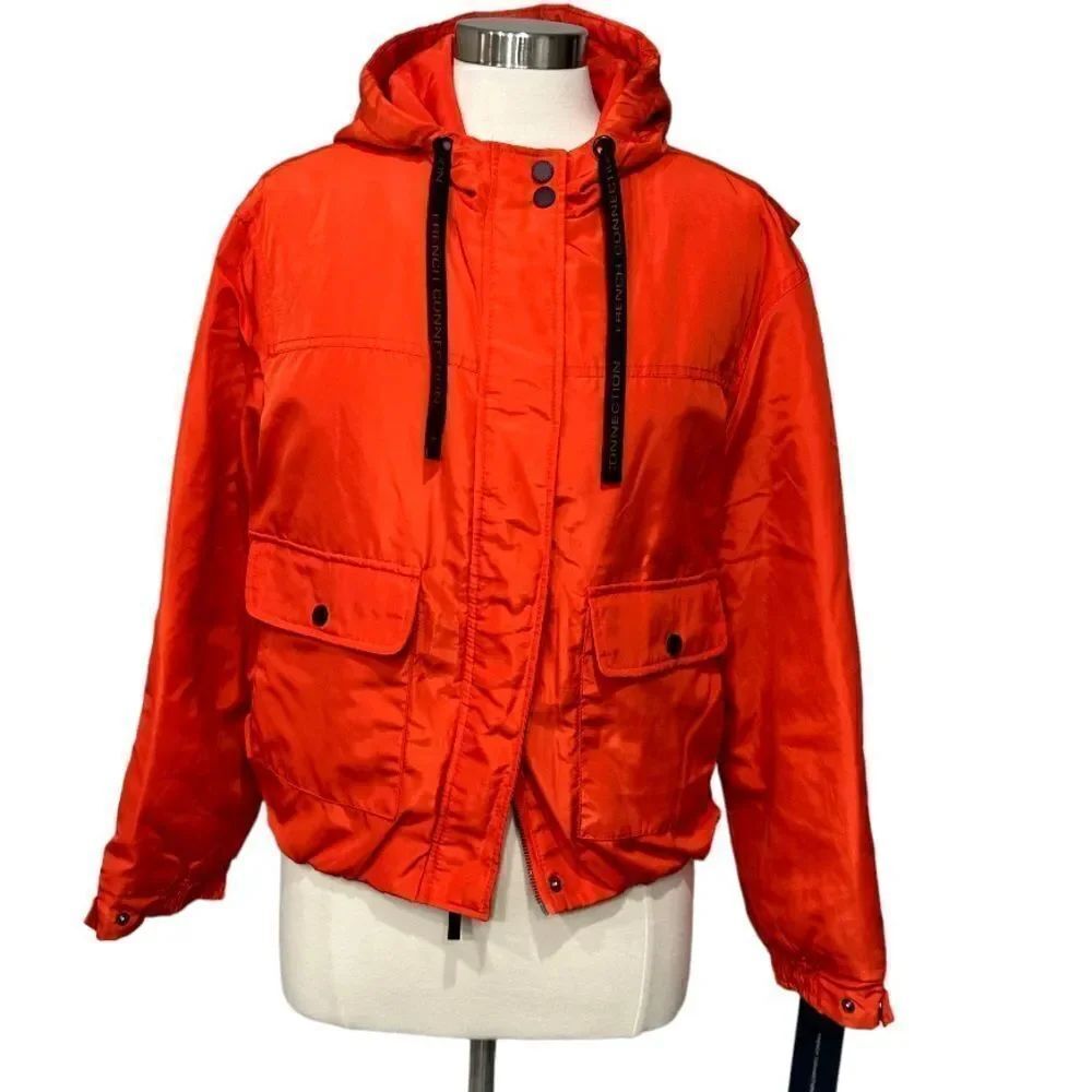 French Connection Flight Jacket in the Size Large in Orange Color - Picture 3 of 14